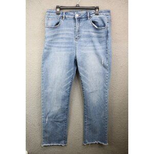 Risen Denim Jeans-Size 2XL-Distressed-Boot Cut-Medium Wash